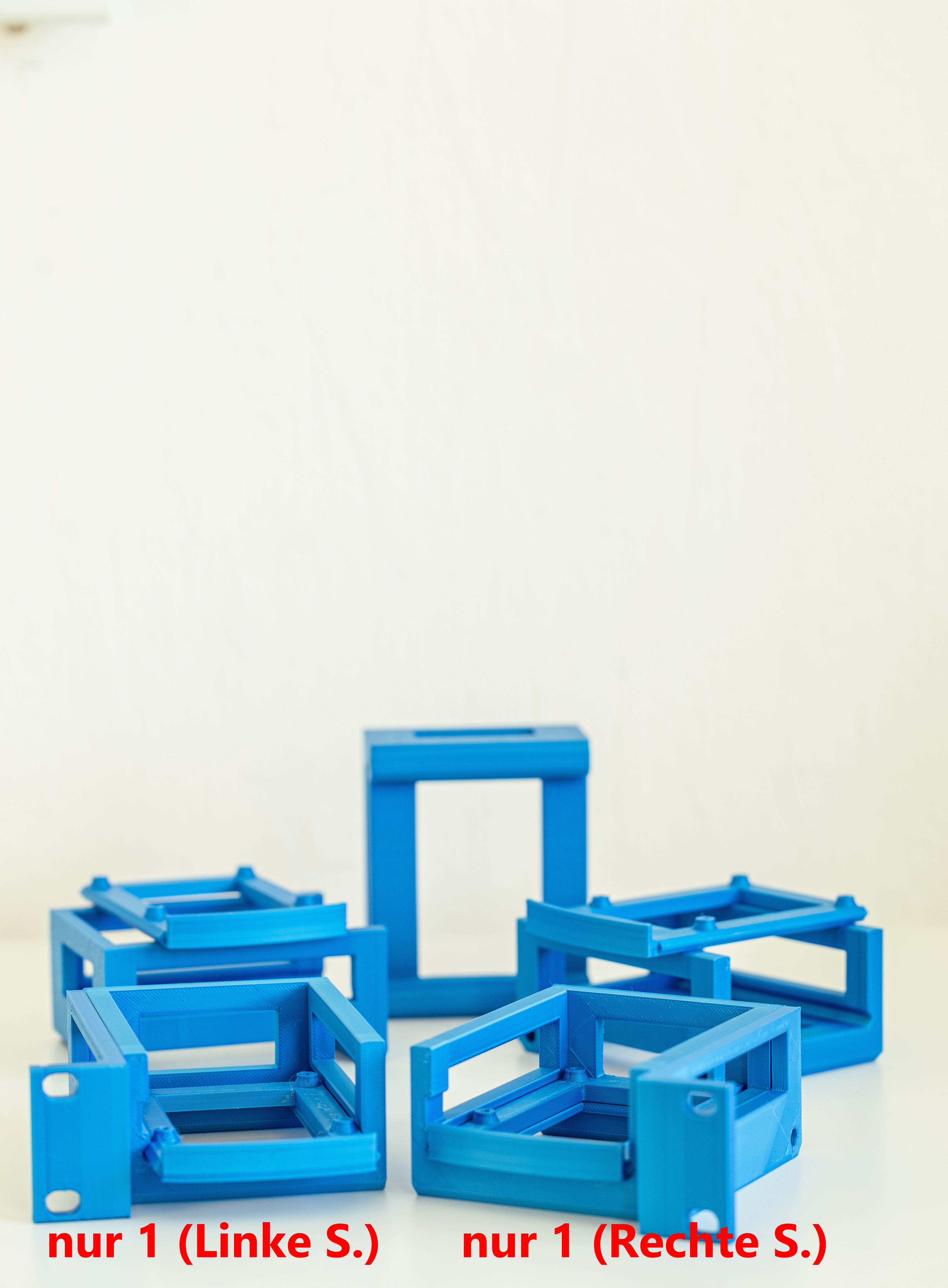 1U Rack Halterung für Raspberry Pi 4/5 - PoE HAT - Hält bis zu 6