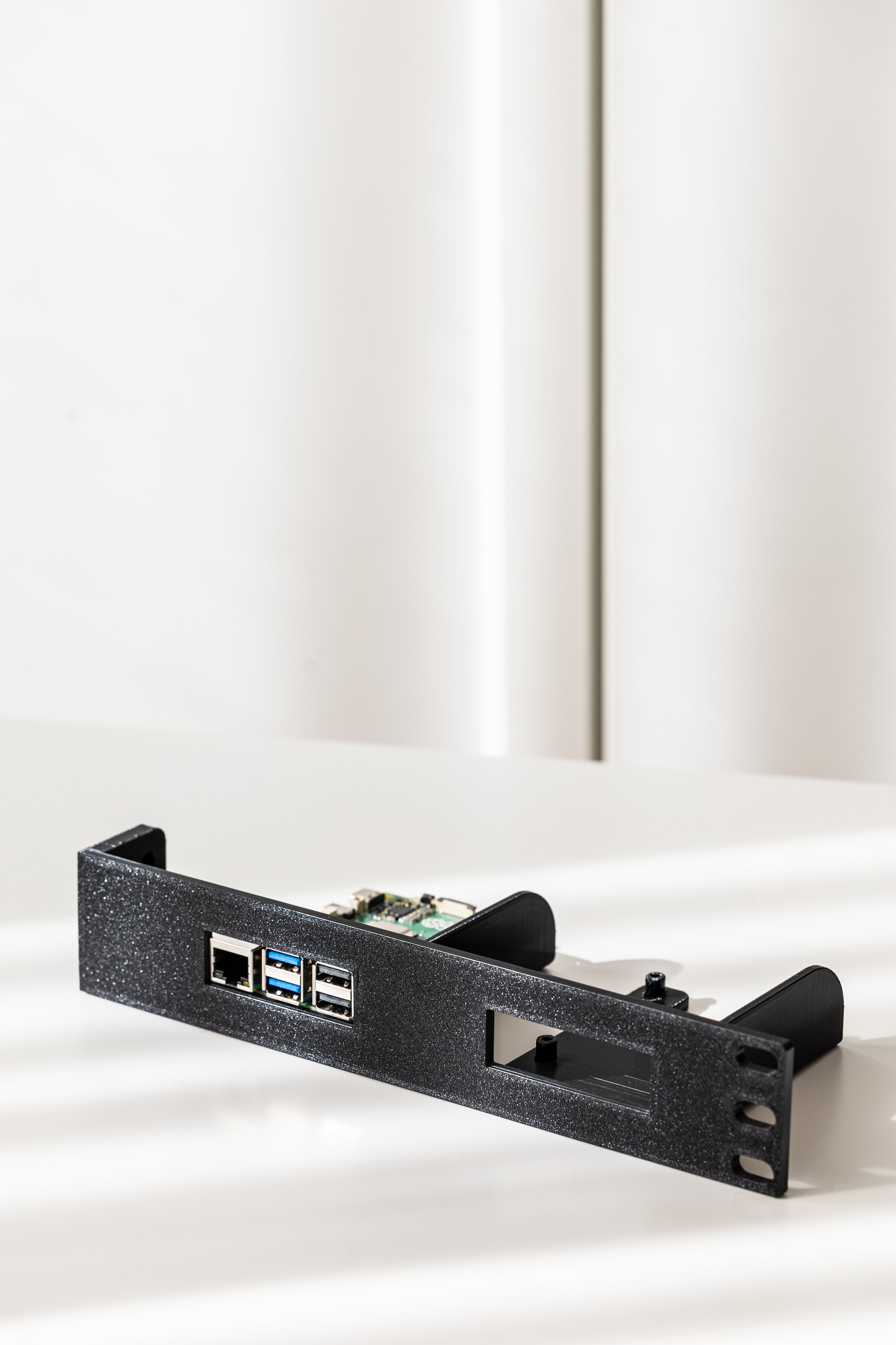 1U Rackfassung für Raspberry Pi 4/5 mit PoE HAT - 19 Zoll