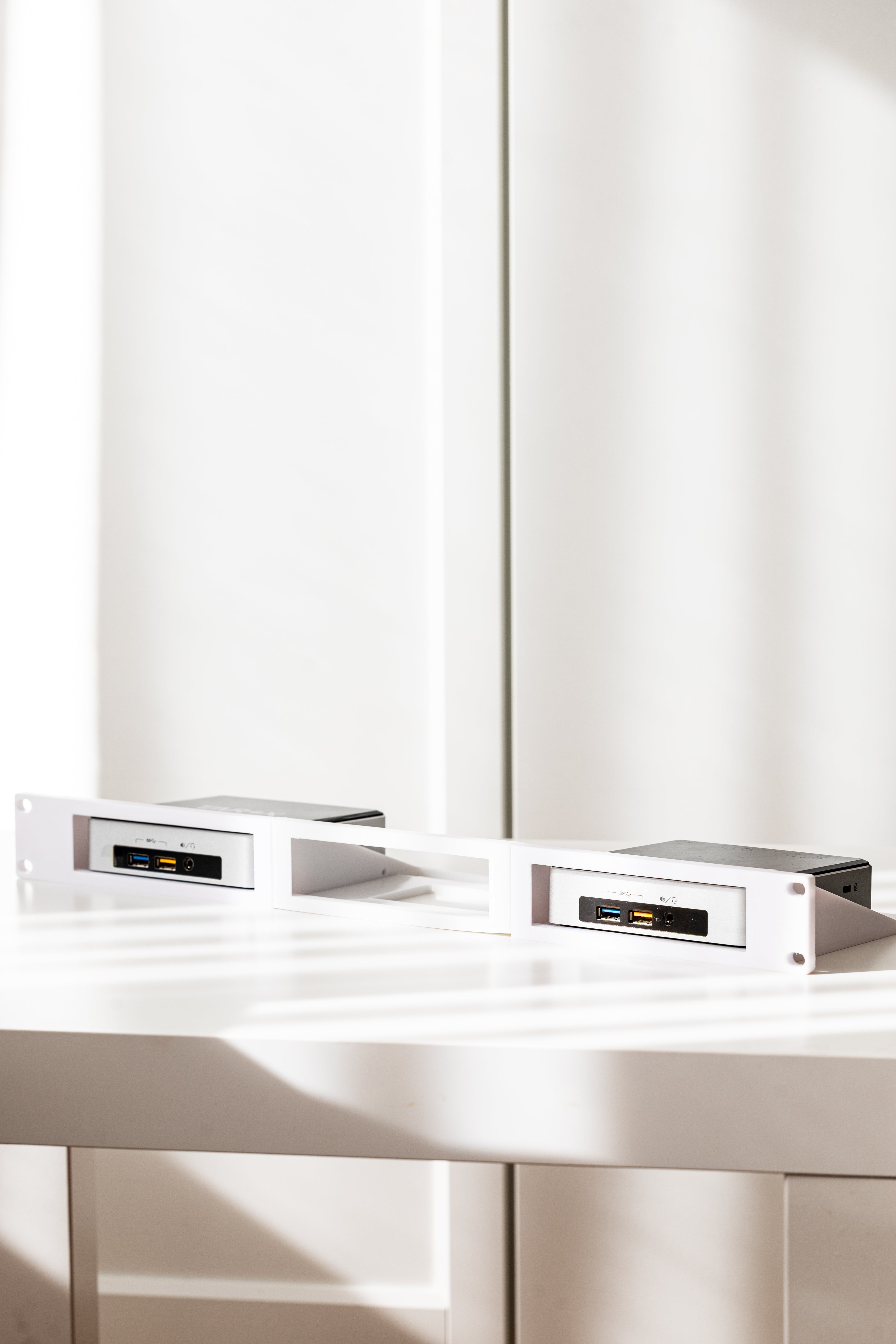 1HE Rackfassung für 3x Intel NUC Slim 19&10 Zoll Mini PC Gehäuse