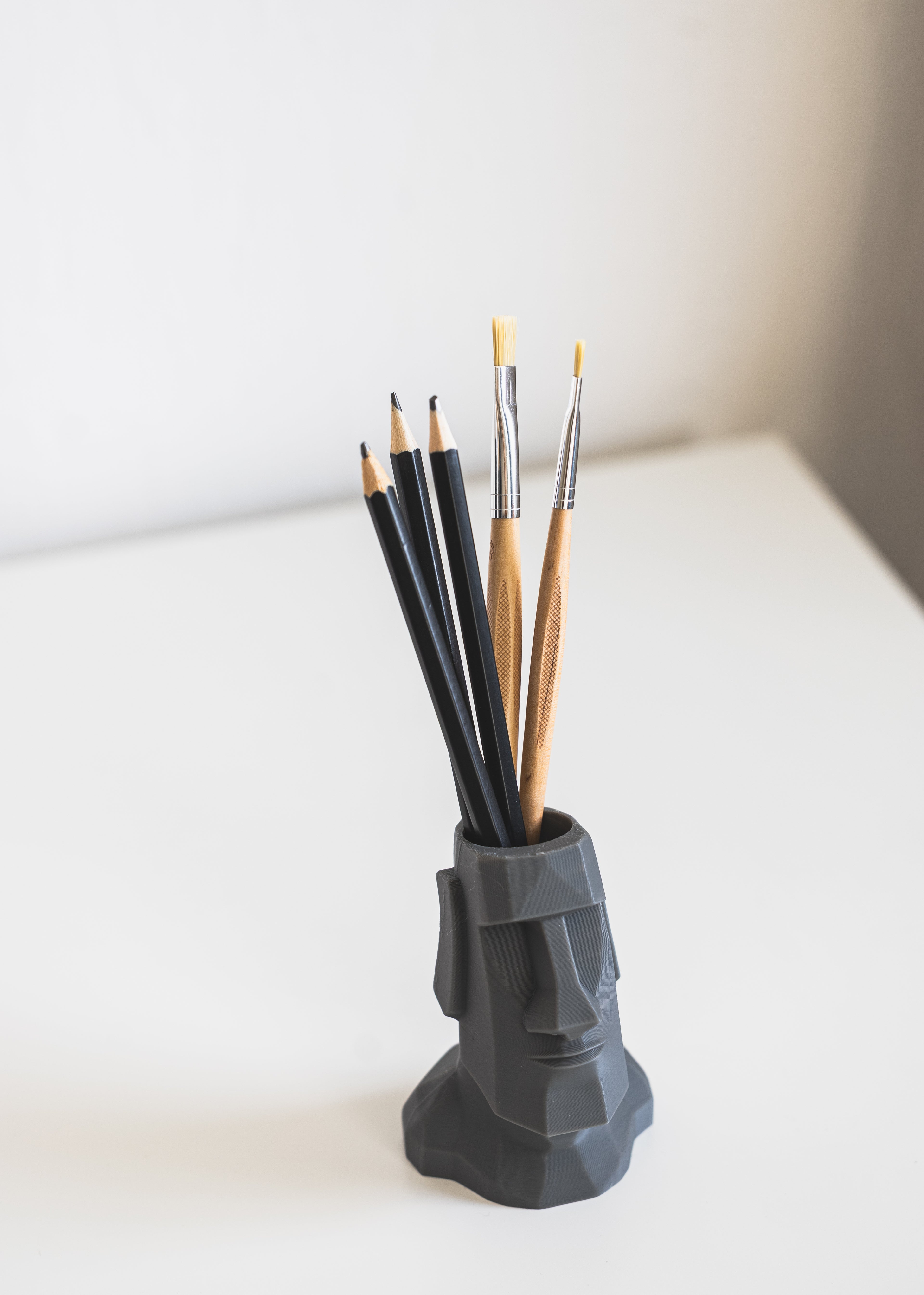 Moai Stifthalter Schreibtisch Organizer Büro & Home Office