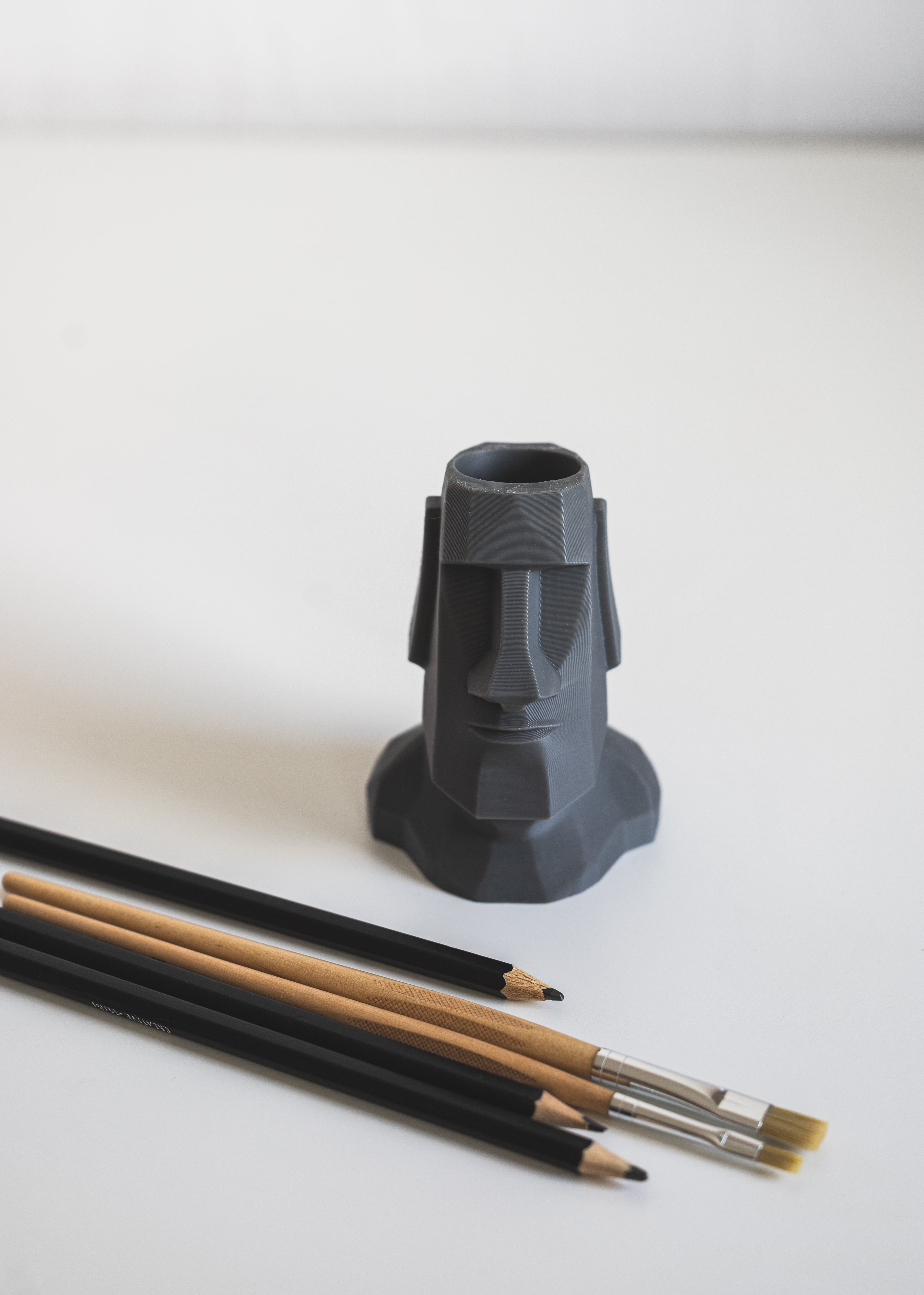 Moai Stifthalter Schreibtisch Organizer Büro & Home Office