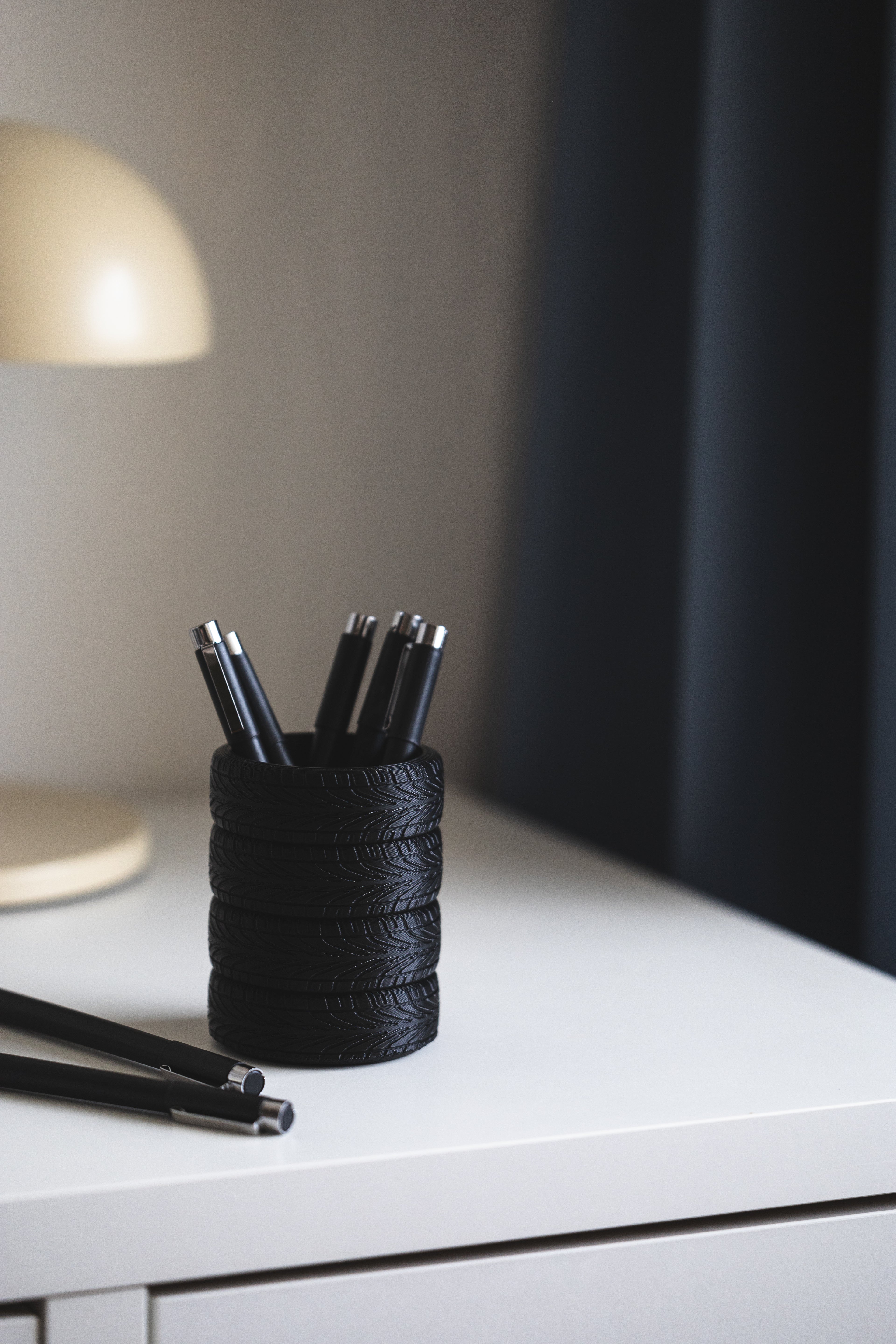 Reifen Stifthalter – 3D-druck Organizer für Schreibtisch | Geschenk für Auto-Fans & Mechaniker