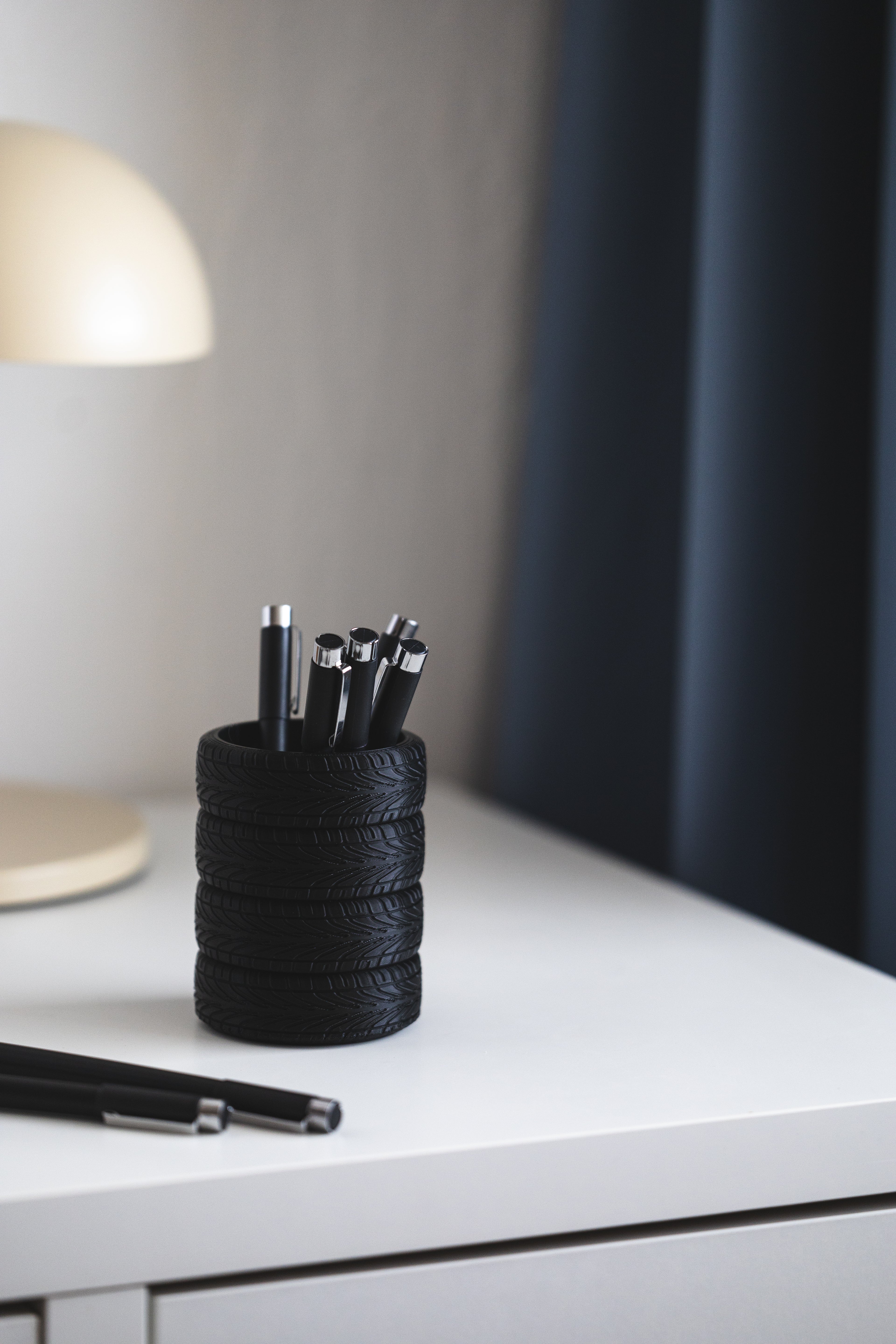 Reifen Stifthalter – 3D-druck Organizer für Schreibtisch | Geschenk für Auto-Fans & Mechaniker