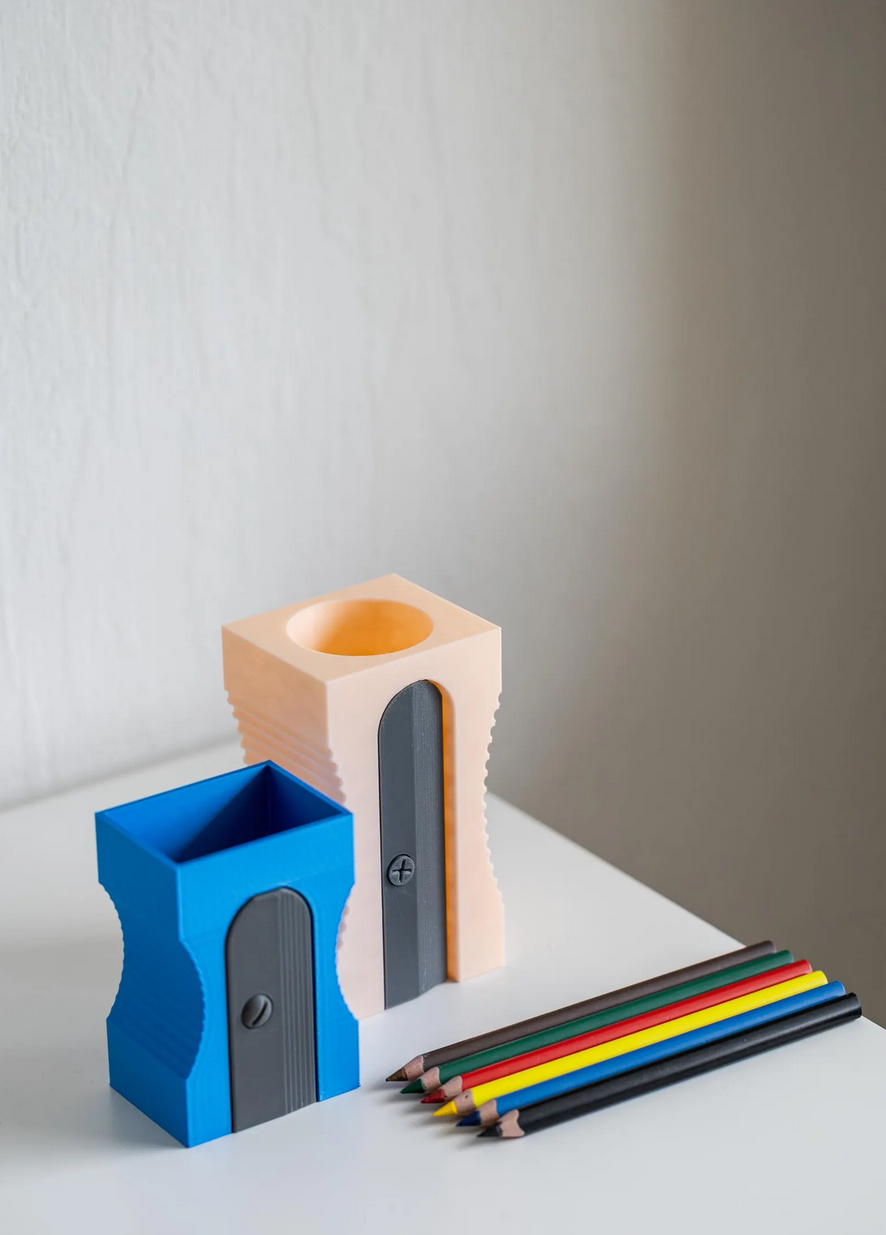 Stiftehalter im Anspitzer-Look - Geschenk für Schule, Büro & Kinderzimmer