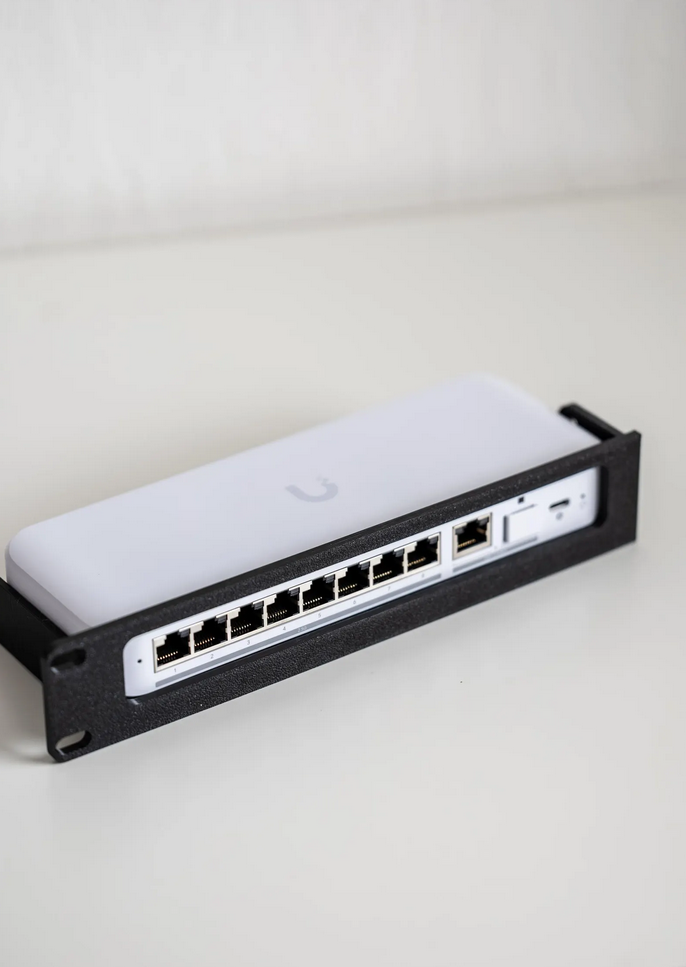 1U RackMount Halterung für UniFi Flex 2.5G USW-Flex-2.5G-8 / PoE – 10 Zoll & 19 Zoll