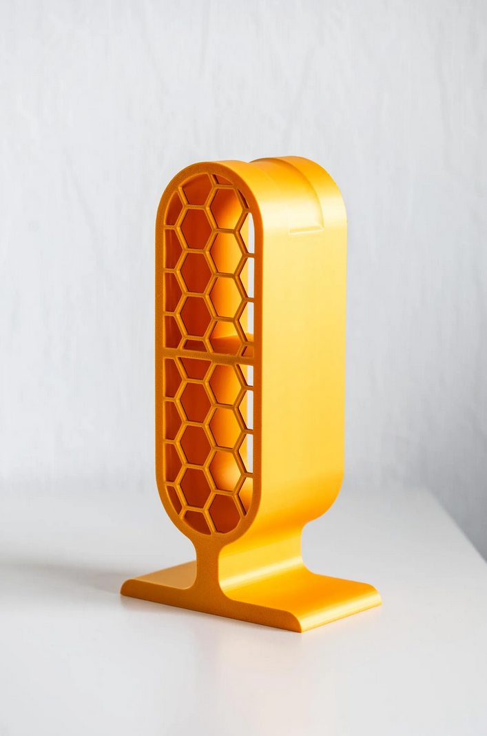 Kopfhörerständer mit Hexagon-Muster & Stauraum – 22,5 cm Höhe