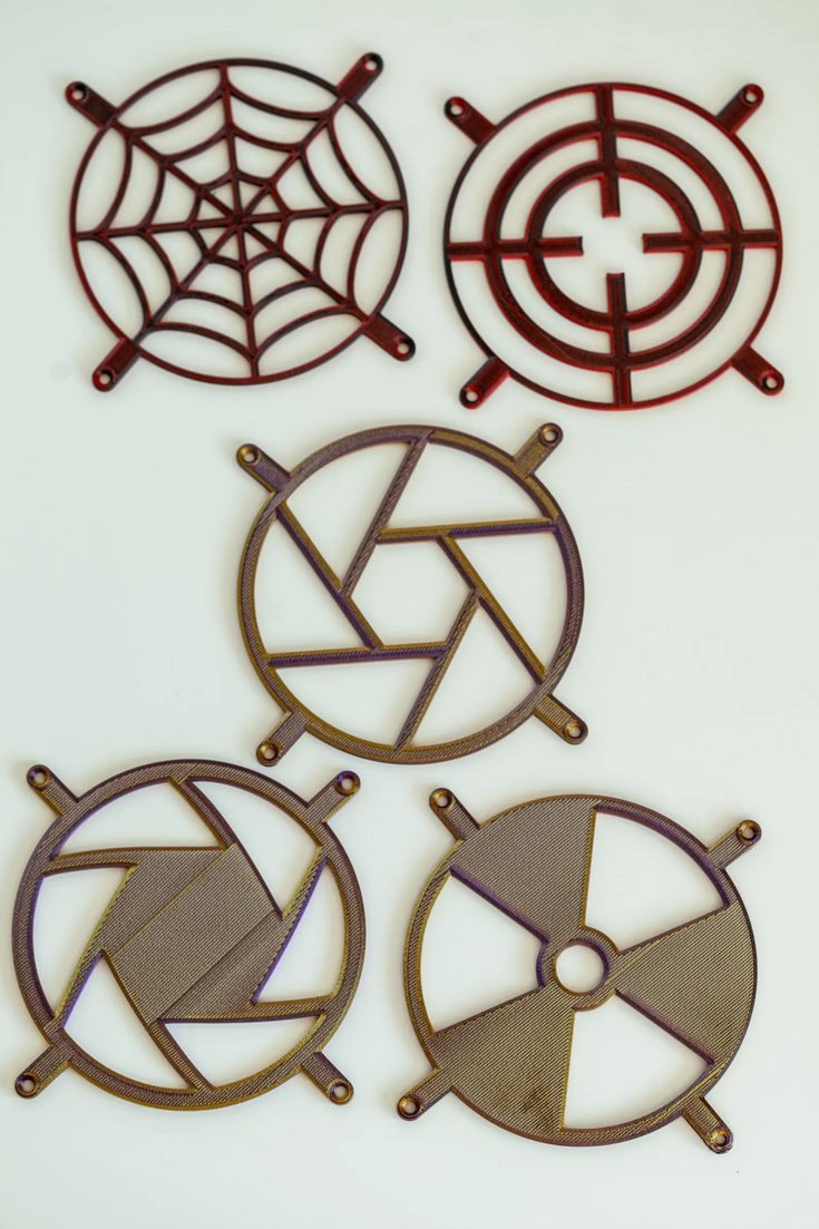 PC-Lüftergitter: Drachen, Schmetterling, Wolke Designs - 120/140 mm