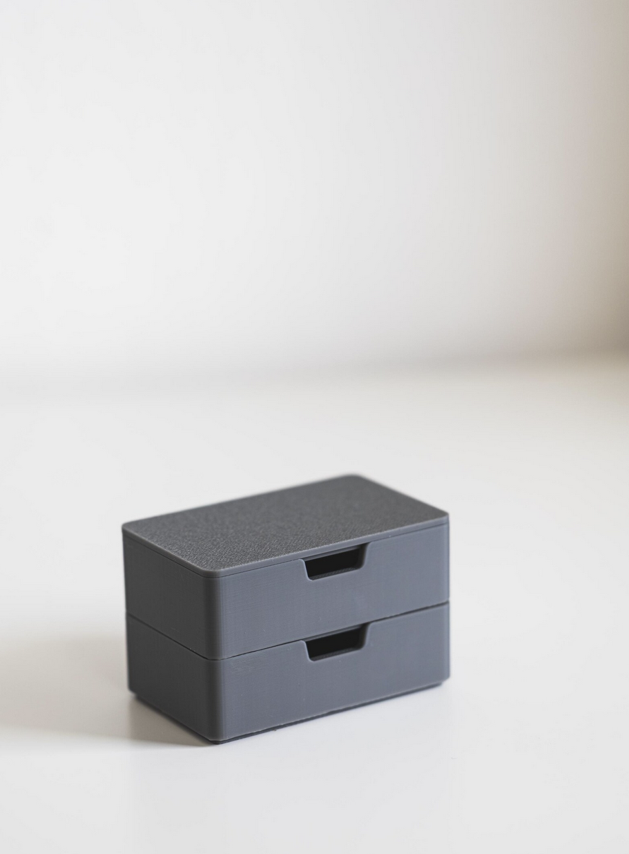 Stapelbare Schubladenbox - Mini-Aufbewahrung 2er-Set