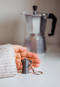 Moka Kaffeekanne Schlüsselanhänger