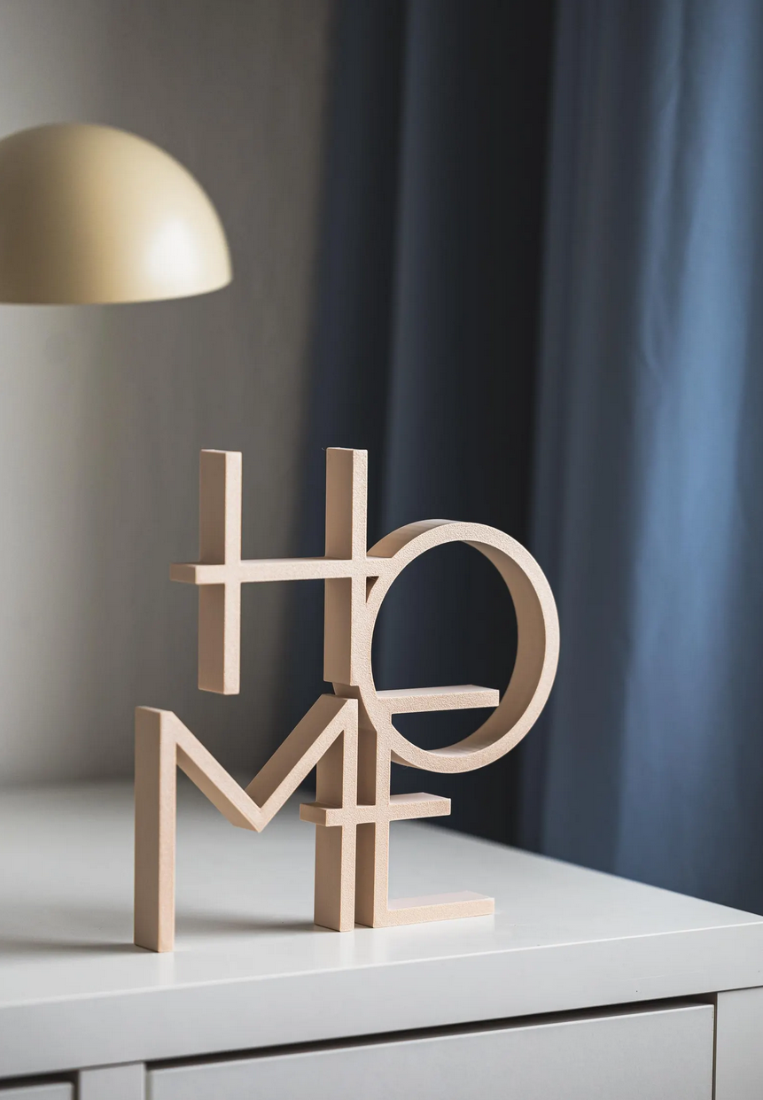 HOME Line Art – Minimalistische Schriftzug-Deko & Wohndekoration