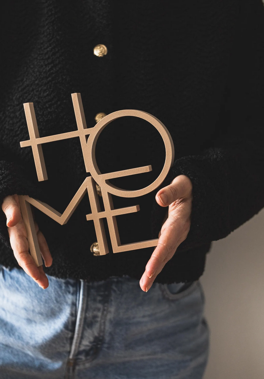 HOME Line Art – Minimalistische Schriftzug-Deko & Wohndekoration