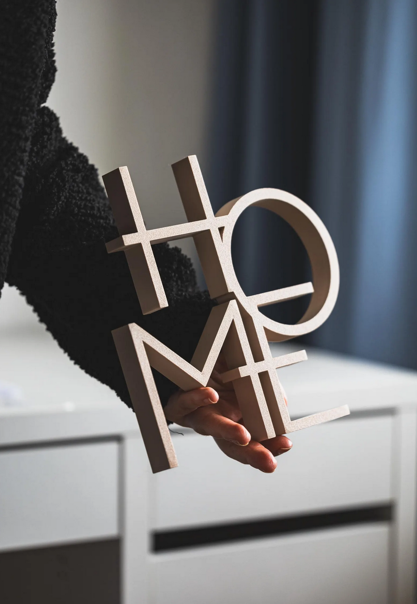 HOME Line Art – Minimalistische Schriftzug-Deko & Wohndekoration