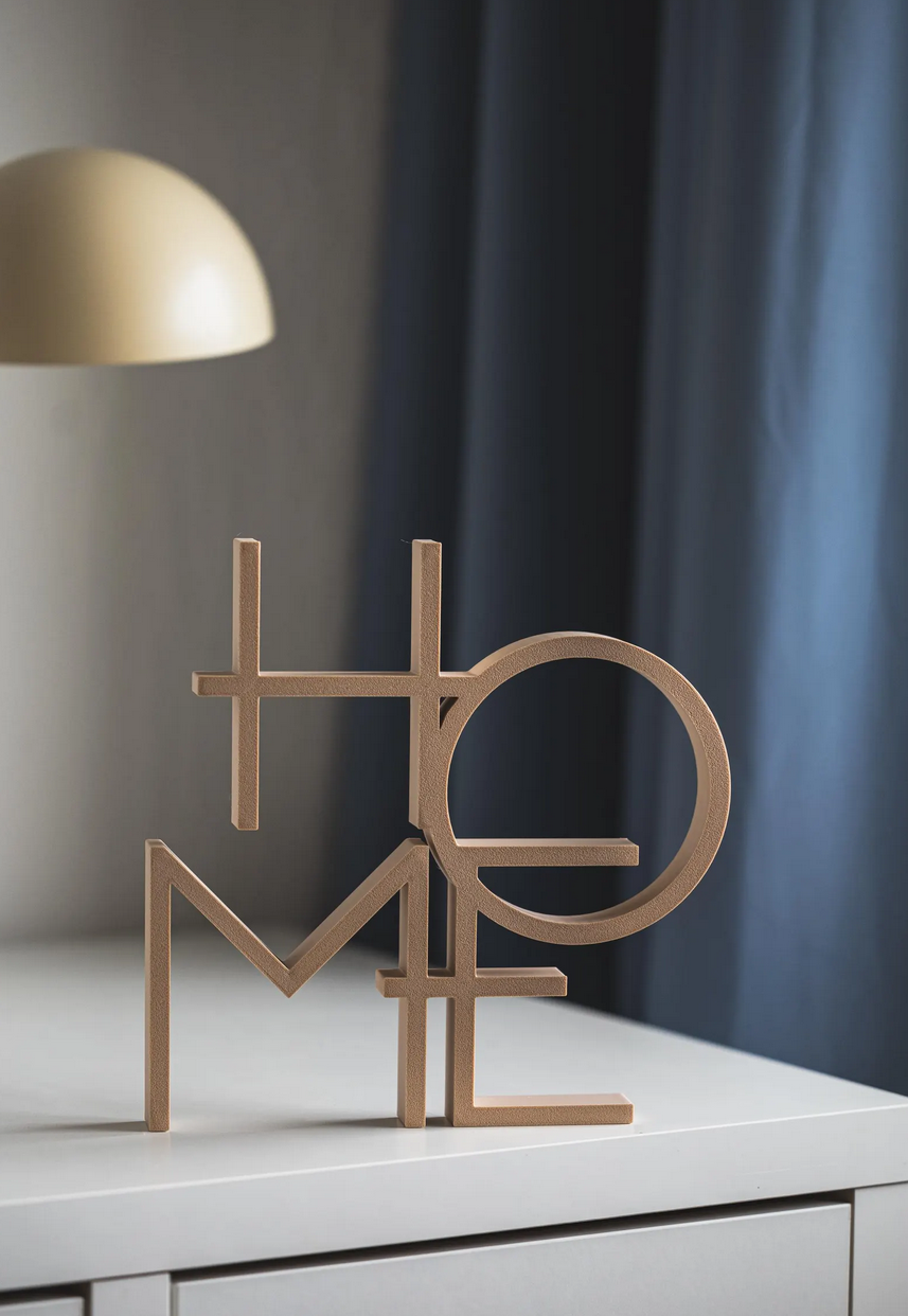 HOME Line Art – Minimalistische Schriftzug-Deko & Wohndekoration