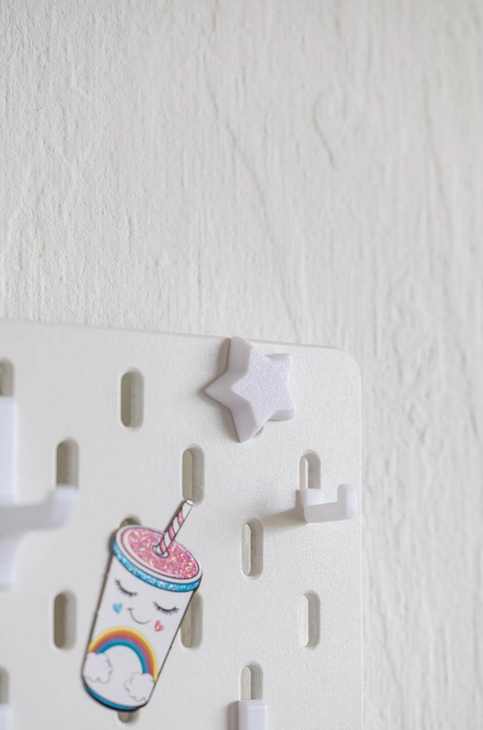 SKADIS Pegboard Schrauben-Abdeckkappen - Rund & Stern (4er-Set)