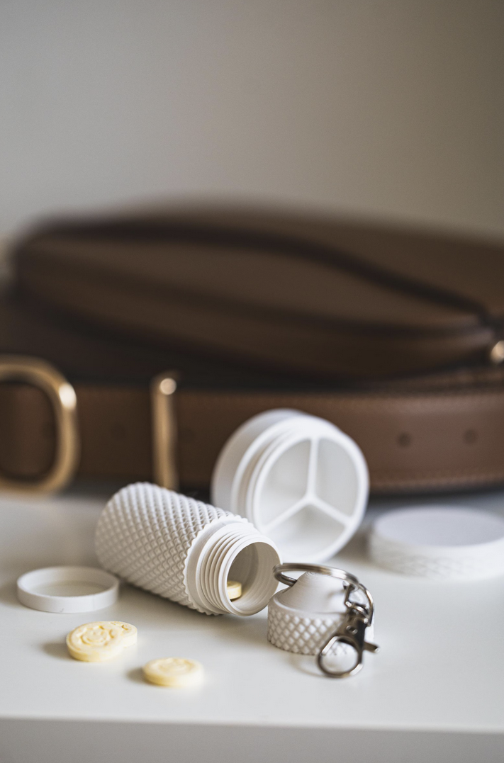 Pille Flasche Keychain, Pillendose - Taschenaufbewahrung